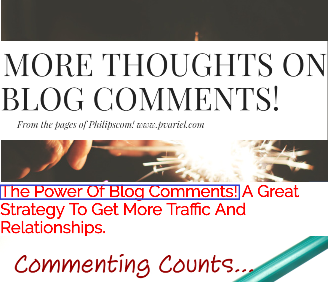 Power of blog comments
